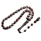 Mercan-Sedef İşlemeli Küre Kesim Sistem Püsküllü Kuka Tesbih thumbnail 1