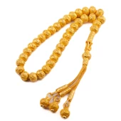 1000 Ayar Kazaz Tekerlek Kesim 9x7 mm 34.95 Gram Gümüş Tesbih thumbnail 1