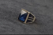 Safir Taşı Gümüş Yüzük 12Gram - 2