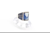 Safir Taşı Gümüş Yüzük 12Gram - 1