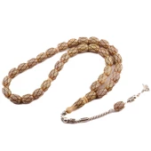 Özel Seri Desenli Kapsül Kesim 11x9 mm Katalin Gümüş Püsküllü Tesbih thumbnail 1