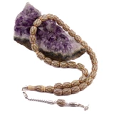 Özel Seri Desenli Kapsül Kesim 11x9 mm Katalin Gümüş Püsküllü Tesbih thumbnail 2