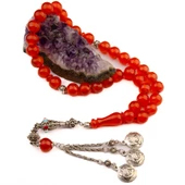 Kapsül Kesim Koleksiyonluk Sıkma Kehribar İri Boy Tesbih thumbnail 2