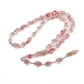 Arpa Kesim 10x8 mm Zar Kehribar Yeni Döküm Gümüş Püsküllü Tesbih thumbnail 3