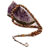 Kapsül Kesim 11x8 mm Parçacıklı Damla Kehribar Gümüş Püsküllü Tesbih 24,90 GRAM thumbnail 1