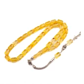 Kapsül Kesim 10x7 mm Damla Kehribar Gümüş Püsküllü Tesbih 19,10 GRAM thumbnail 1