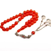 Kapsül Kesim Koleksiyonluk Sıkma Kehribar İri Boy Tesbih thumbnail 1