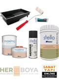 Bianca Stella Set  1 LT Beyaz Boya-SİYAH Mermer Efekt Sprey - Maximo PARLAK - 1