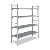 Empero EMP.4097-18-D Polipropilen Raflar - Delikli Tablalı En 97x40x180 cm - 1