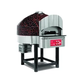 Empero EMP.SPO.04-BR-LPG Gazlı Döner Tabanlı Pizza Fırını 6 Pizza Kapasitel - Siyah, Kırmızı  LPG'li - 1