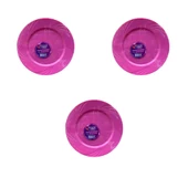 Kullan At Parti Davet Sunum Servis Plastik Sert Mika Tabak - 26 Cm. - Pembe - 6 Adetlik 3 Paket - 1