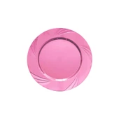 Kullan At Parti Davet Sunum Servis Plastik Sert Mika Tabak - 26 Cm. - Pembe - 6 Adetlik 10 Paket thumbnail 3