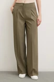 Geniş Paça Pantolon Haki - 5