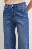 Yüksel Bel Wide Leg Jean Mavi - 5
