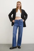 Yüksel Bel Wide Leg Jean Mavi - 2
