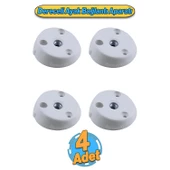 4 Adet Dereceli Zigon Sehpa Ayağı Tabanı Mobilya Masa Açılı Orta Sehpa Ayak Bağlantı Aparatı Beyaz - 1