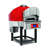 Empero EMP.SPO.03-D-RB-LPG Dijital Gazlı Sabit Tabanlı Pizza Fırını 9 Pizza Kapasiteli - Kırmızı, Siyah LPG'li - 1