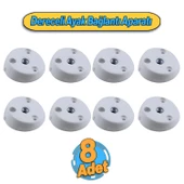 8 Adet Dereceli Zigon Sehpa Ayağı Tabanı Mobilya Masa Açılı Orta Sehpa Ayak Bağlantı Aparatı Beyaz - 1