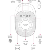 Powerway Lock Kırmızı Taşınabilir Bluetooth Hoparlör Ses Bombası Kilit Özellikli - 2