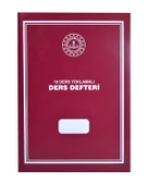 10 Ders Yoklamalı Ders Defteri 28x41 Kırmızı Plastik Kapak - 1