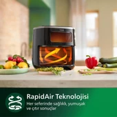 Philips HD9257/80 Rapid Air 3000 Serisi XL 5,6 Litre Airfryer Fritöz thumbnail 6