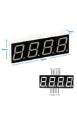 0.56" 4 Hane 7 Segment Led Ekran Kırmızı Ortak Katot 14mm 4 Digit Dijital Display Alfanümerik thumbnail 2