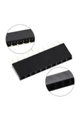 10 Pin Tek Sıra Dişi Header 180 Derece 1x10 Pin 2.54mm Soket Konnektör Breadboard Pcb Devre Bağlantı thumbnail 4