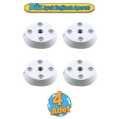 4 Adet Düz Beyaz Zigon Sehpa Ayağı Tabanı Mobilya Masa Açılı Orta Sehpa Ayak Bağlantı Aparatı thumbnail 1