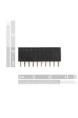 10 Pin Tek Sıra Dişi Header 180 Derece 1x10 Pin 2.54mm Soket Konnektör Breadboard Pcb Devre Bağlantı thumbnail 3