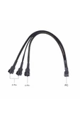 1 to 3 Çoğaltıcı 25cm Fan Uzatma Kablosu Y Tip 4 Pin 3 Pin Bilgisayar Kasa Anakart Ekran Kartı thumbnail 2