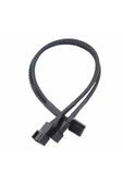 1 to 2 Çoğaltıcı 25cm Fan Uzatma Kablosu Y Tip 4 Pin 3 Pin Bilgisayar Kasa Anakart Ekran Kartı Soğut - 7