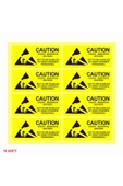 10 Adet Antistatik Uyarı Etiketi Elektrostatik Elektrik Esd Ikaz Caution Dikkat Yapışkan Stiker thumbnail 1