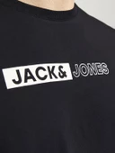JACK JONES Yazı Detaylı Bisiklet Yaka Erkek Tişört 12233999 - 4