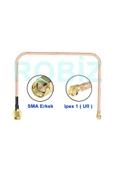 15cm Sma Erkek Ipex1 Mhf1 RF Bağlantı Kablosu Altın Kaplama Soket Konnektör Koaksiyel Kabl UFL U.FL - 6