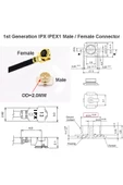 15cm Ipex1 Erkek İpex1 Dişi RF Bağlantı Kablosu Altın Kaplama RF Anten Mhf1 UFL U.FL Mini PCIe thumbnail 5