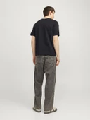 JACK JONES Yazı Detaylı Bisiklet Yaka Erkek Tişört 12233999 - 6
