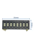 Tristate 8li Dip Switch 8 Pin Siyah Anahtar Açık Kapalı Seçim Adres Ayar + Off - Pull Up/down thumbnail 4