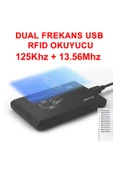 Çift Frekans 13.56mhz Ve 125khz Usb Rfid Okuyucu Dual Rfıd Manyetik Kart Anahtarlık Etiket Okuyucu thumbnail 2