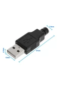 Kutulu Usb Type A Erkek Soket Usb 2.0 4 Pin Plastik Kapak Dıy Tip Elektronik Cihaz Usb Port thumbnail 1
