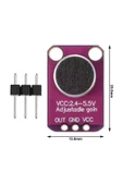 MAX4466 Amplikatörlü Analog Elektet Mikrofon Sensör Ayarlanabilir Kazanç Kontrol Ses Algılayıcı thumbnail 6