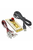 Arcade Usb Kontrol Kart Seti Pc Joystick Oyun Kol Konsol Buton Kablo Kit 5v Diy Sıfır Gecikme Kit - 5