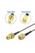 RG316 20cm Sma Erkek to Sma Dişi Kablo RF Uzatma Kablosu Altın Kaplama Soket 0-6GHz Wi-Fi Anten - 3
