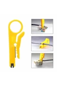 Kablo Soyma Aparatı Mini Tel Kesici Soyucu Sıyırma Zımba Aracı Düz Uçlu Pense Bıçak Kesici thumbnail 4