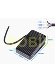 Pedal Ayak Butonu Kaydırmaz AC 250V 10A NO NC SPDT Push Anlık Ayak Kontrollü Anahtar Switch Freze thumbnail 3