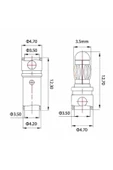 5 Çift 3.5mm Altın Kaplama Banana Dişi Erkek Soket 40a Pil Batarya Lion Bullet Plug - 8