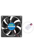 Dc 12v Fan 90x90mm 9025 3200rpm 9x9cm Sessiz 2 Pin Fırçasız Soğutma Kuluçka Ekran Kartı thumbnail 3