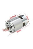 Rs775 Dc Motor 12v 15000rpm Yüksek Hız Tork Çift Bilyalı Rulman Matkap Torna Cnc Router Motor thumbnail 1