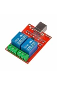 2 Kanal Usb Röle Kontrol Modülü Bilgisayardan Cihaz Açma Kapama Hid Usb thumbnail 6