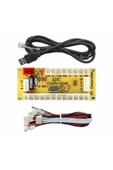 Arcade Usb Kontrol Kart Seti Pc Joystick Oyun Kol Konsol Buton Kablo Kit 5v Diy Sıfır Gecikme Kit - 1