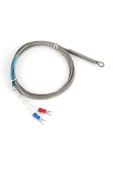 K Type Thermocouple 1 Metre Montaj Delikli Sıcaklık Isı Sensörü 0C/800C Paslanmaz Çelik Prob K Tip thumbnail 1
